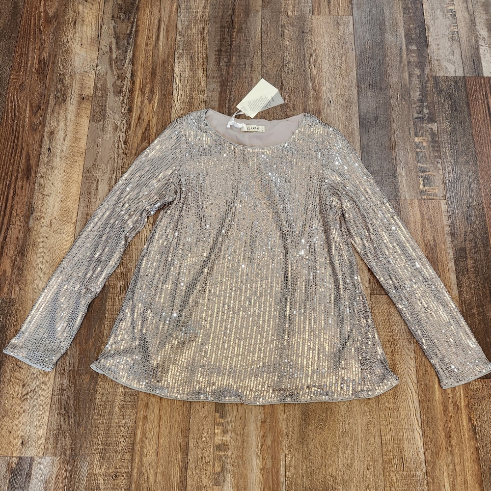 Grace Karin Sequin Long Sleeve Top